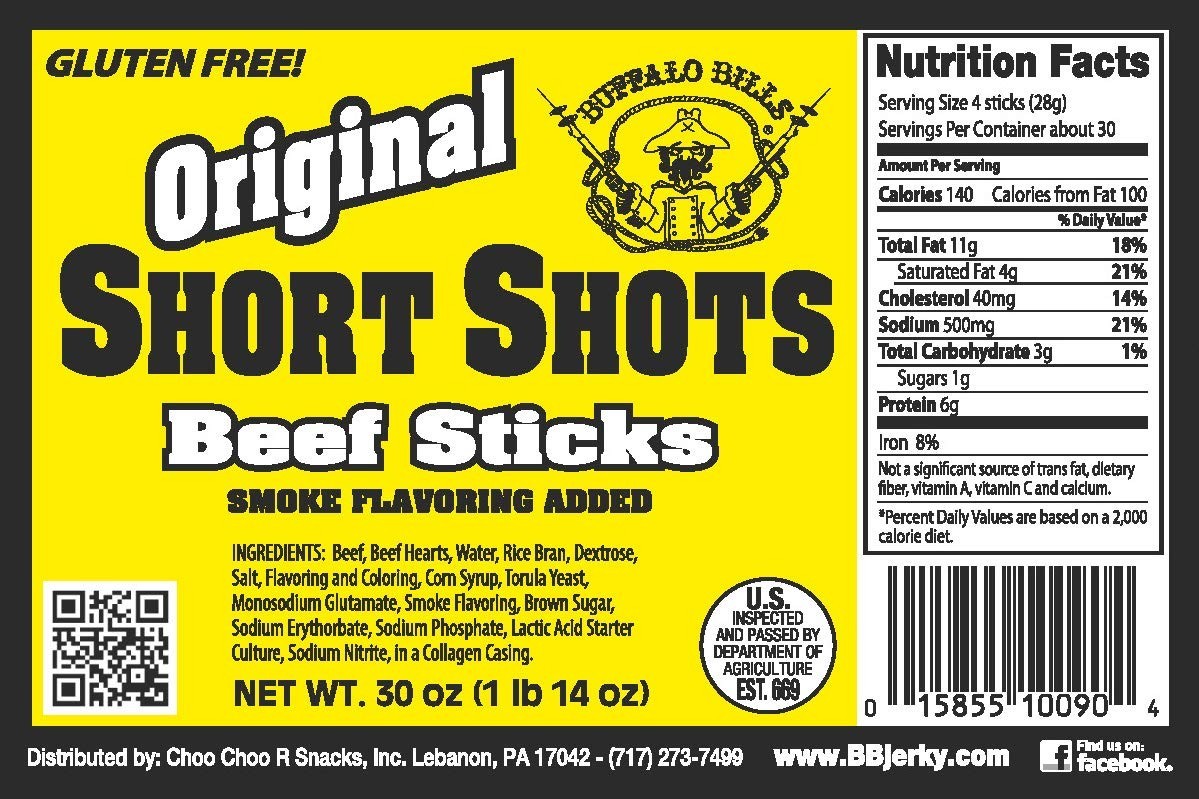 Short Shots Beef Sticks 30oz Bag