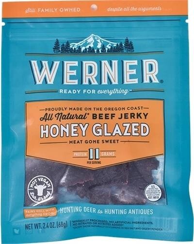 Werner 2.4 oz. All Natural Honey Glazed Beef Jerky