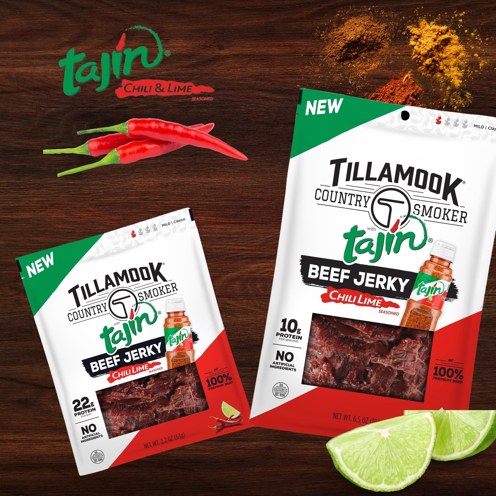Tillamook Country Smoker Tajín Flavored Chili Lime Beef JerkyHigh Protein Rea…