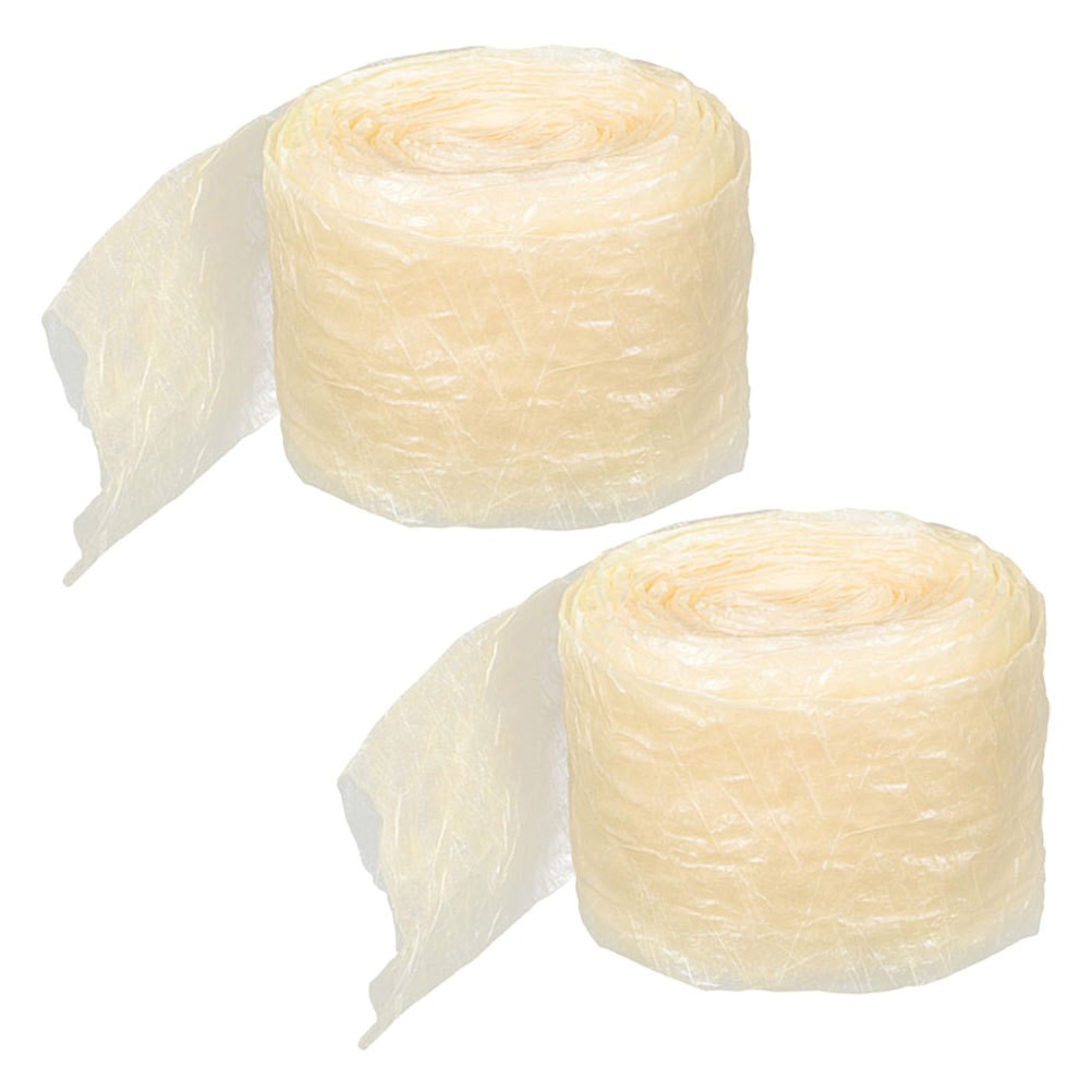 2Pcs Collagen Casing for Cooking Sausages Ham Hot Dogs Reusable Beige Material