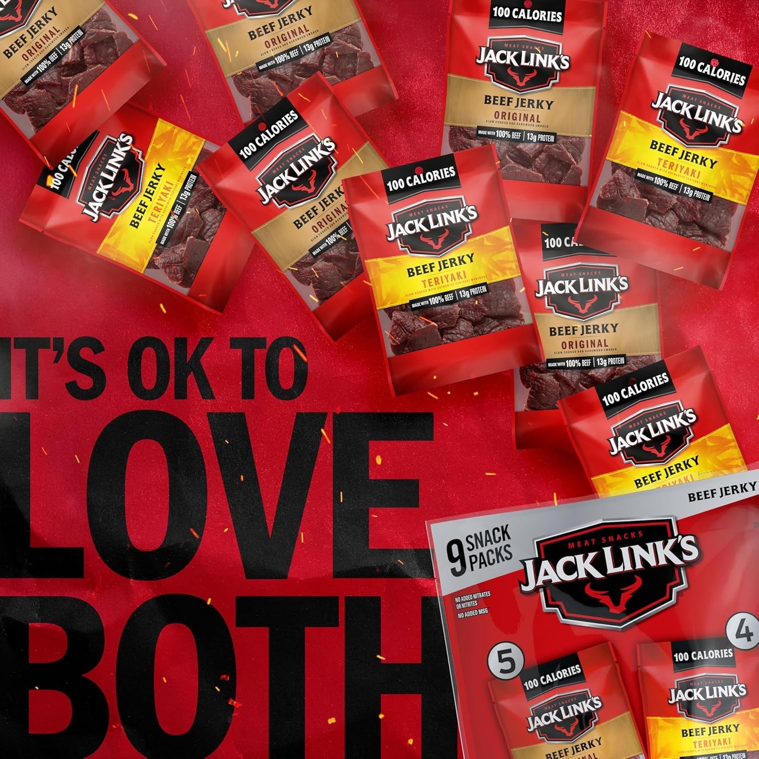 Convenient Beef Jerky: & Teriyaki – 9 Pack for On-the-Go Snacking