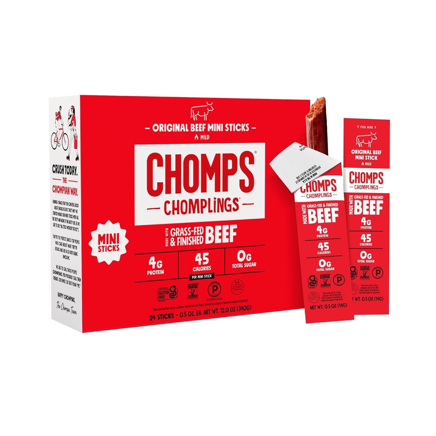 Grass-Fed Beef Jerky Sticks 24-Pack^