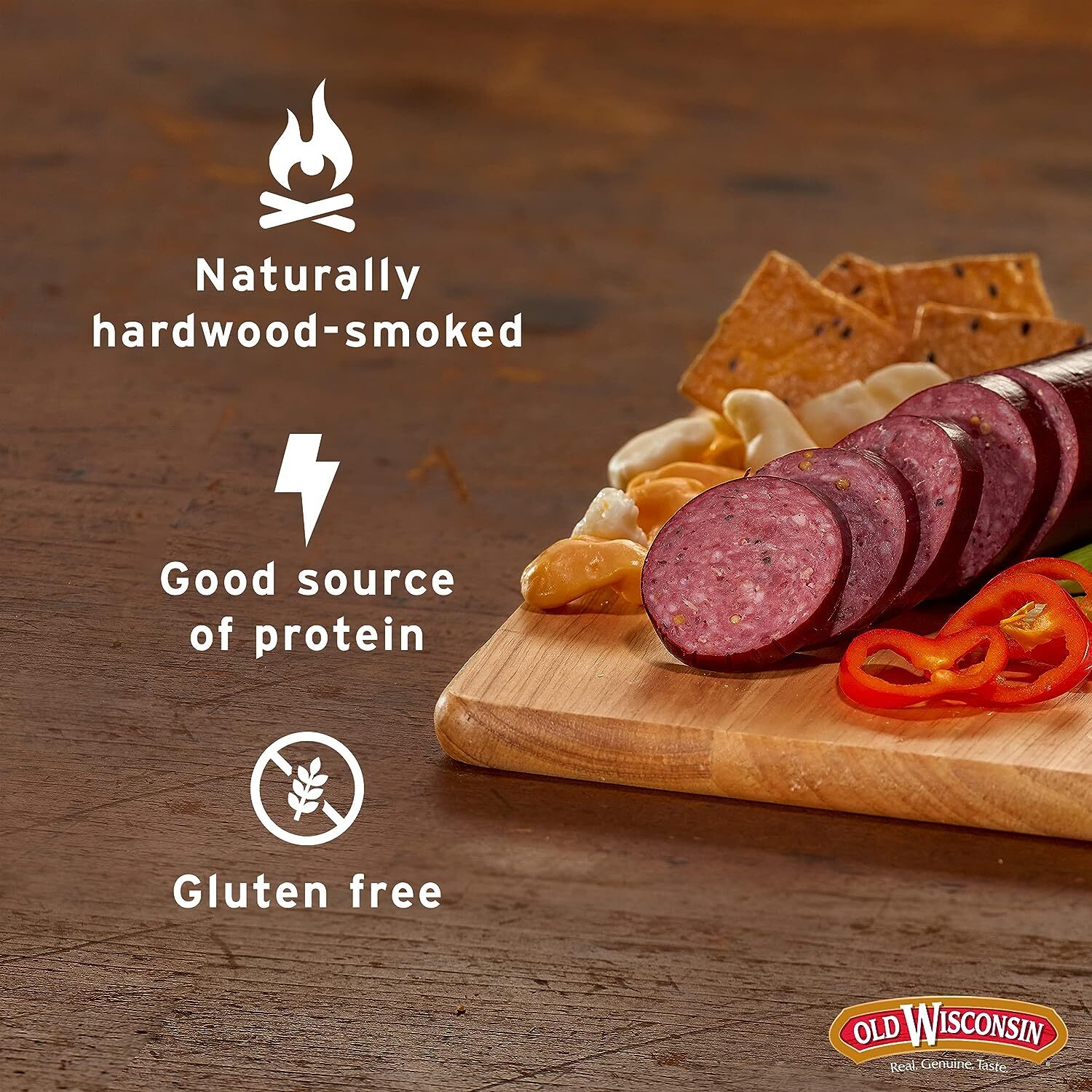 Premium Summer Sausage, 100% Natural Meat, Charcuterie Ready to Eat High Protein