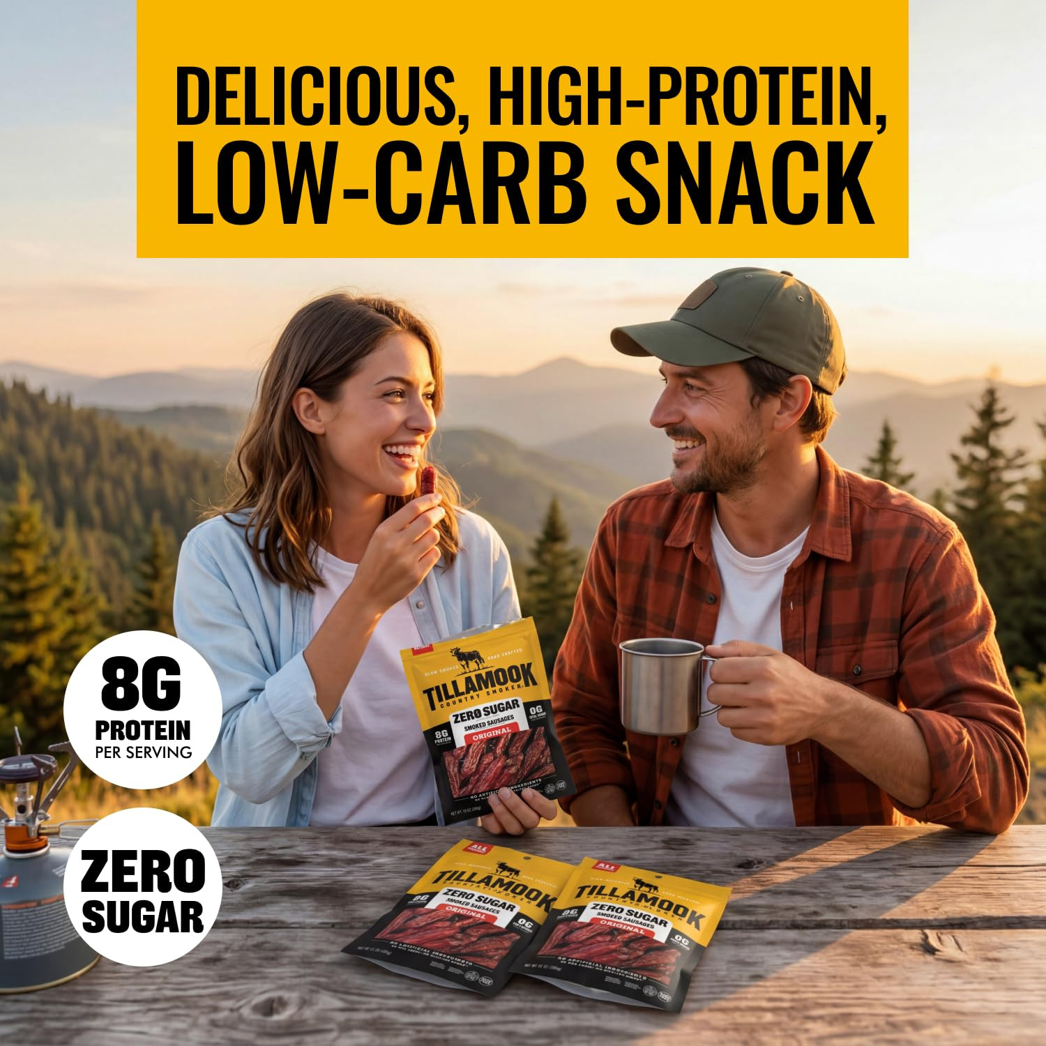Tillamook Country Smoker Zero Sugar Original Keto Friendly Smoked Sausages, 10 O