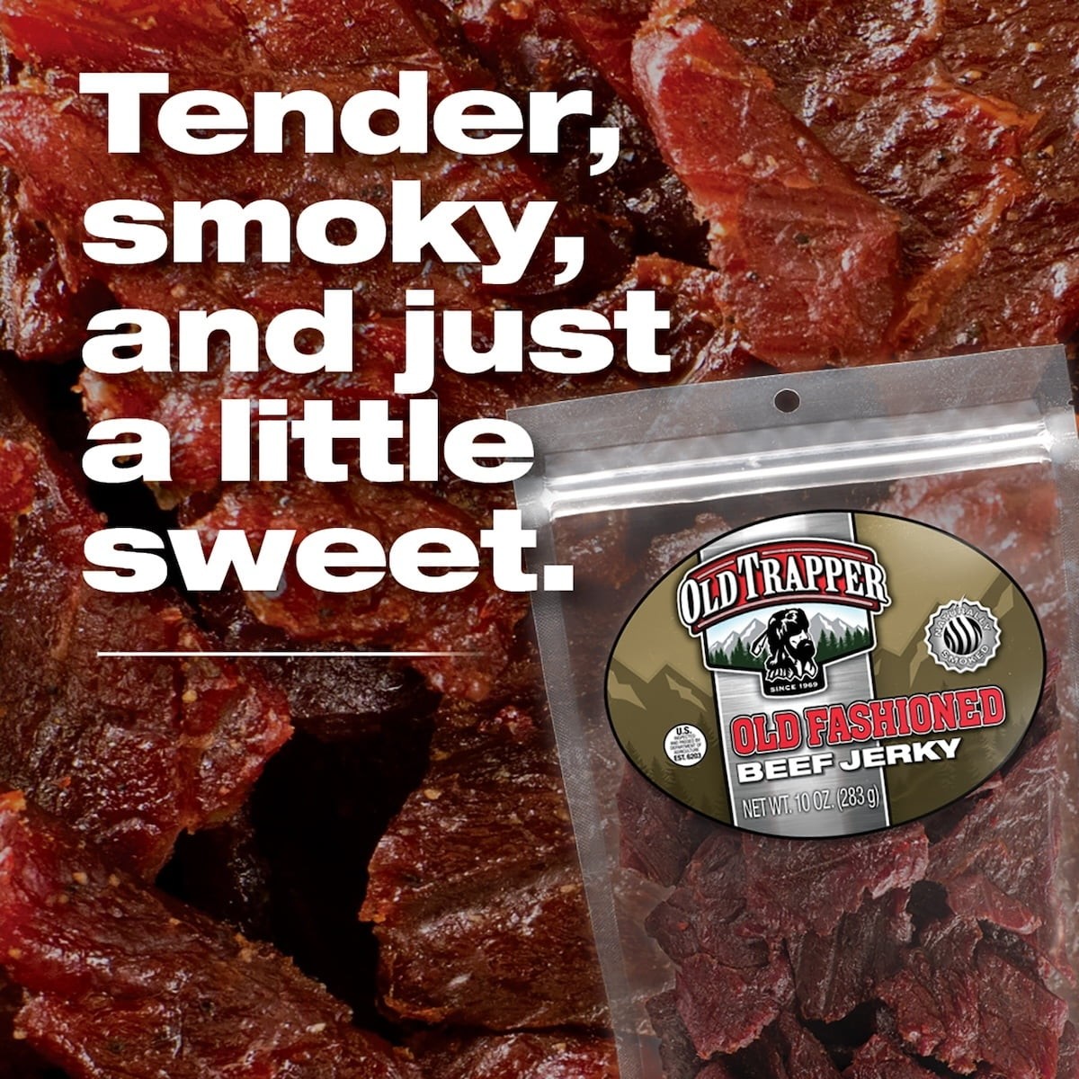 (2 pack) Naturally Smoked Original Old Fashioned Beef Jerky 10oz Resealable Bag