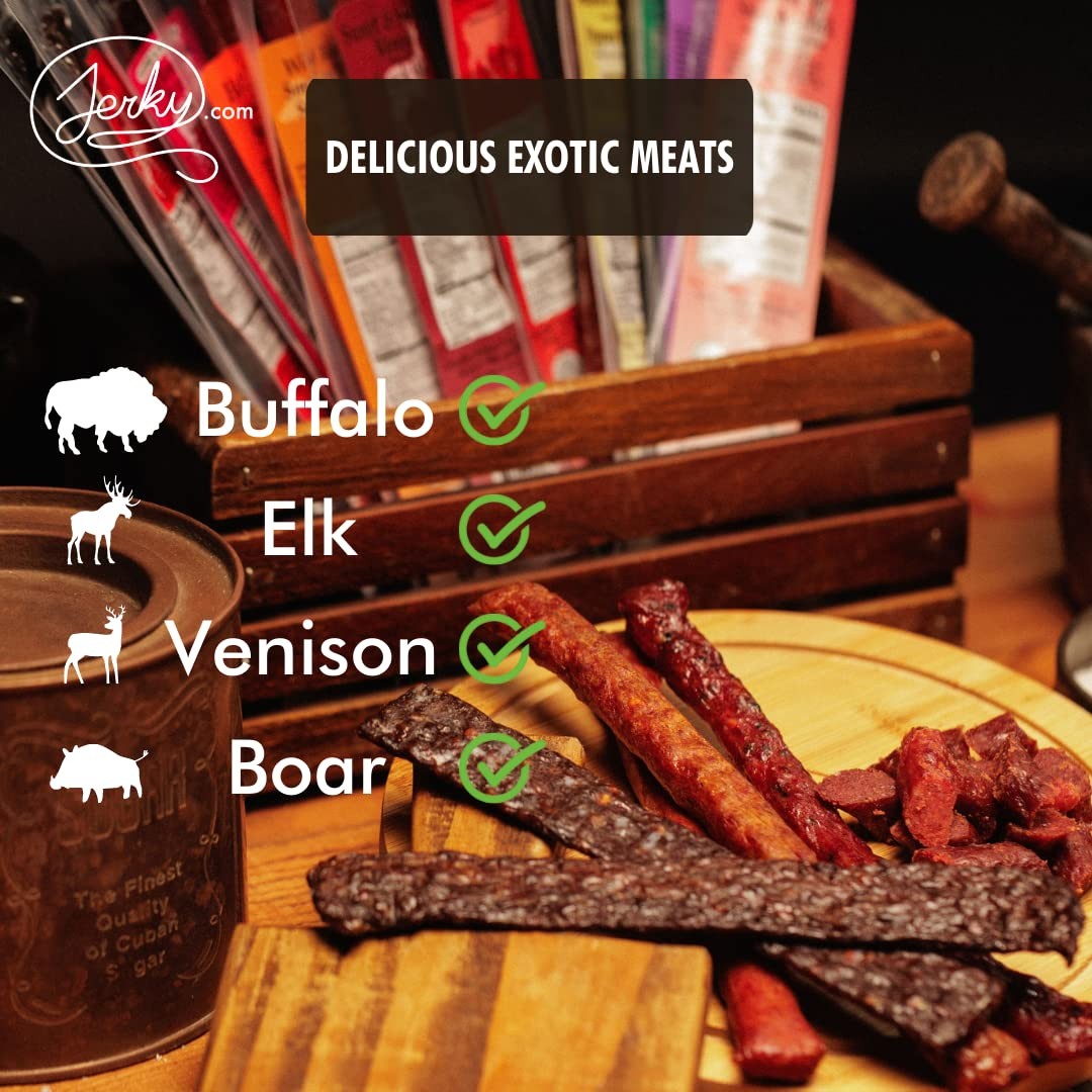 Exotic Jerky Meat Sticks Gift Bag | Birthday Gifts for Men | Wild Game Jerky …