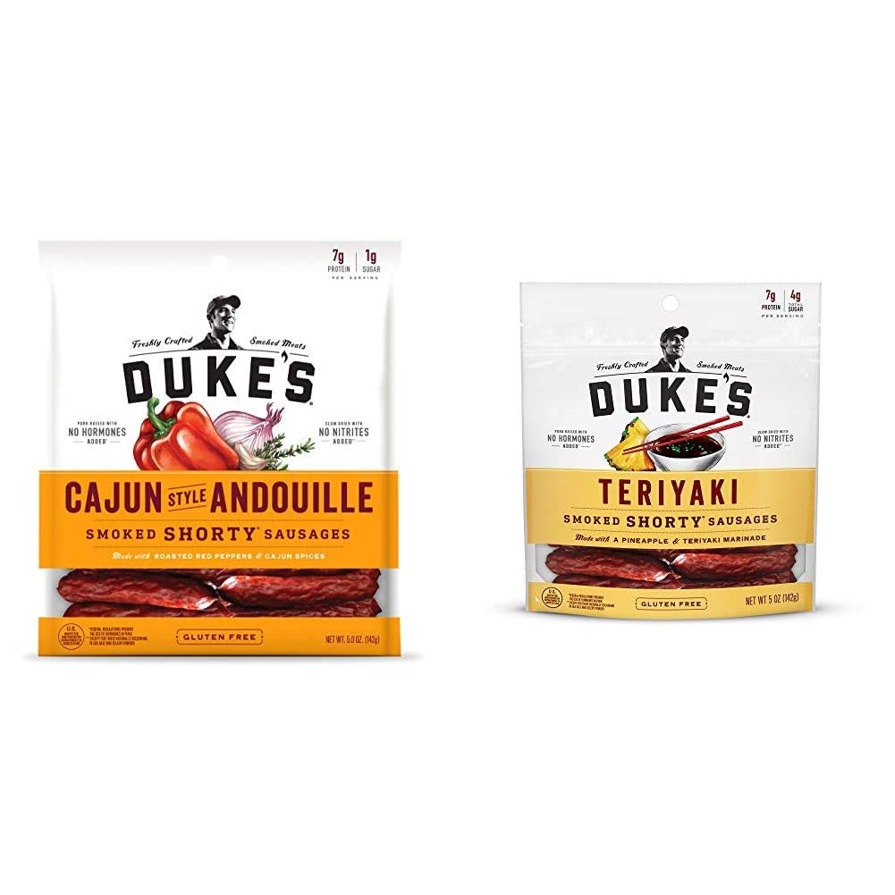Cajun and Teriyaki Smoked Shorty Sausages Bundle (5 Oz.)