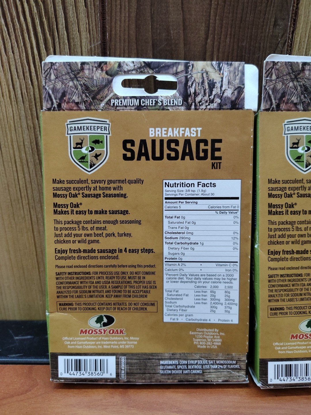 New 2- Mossy Oak Game Keeper Breakfast Sausage Kit Seasoning Up To 5 Pounds