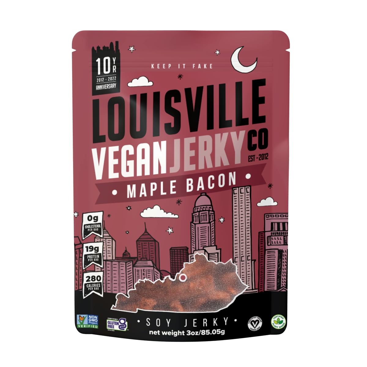 Louisville Vegan Jerky – Maple Bacon Vegan Meat – Lip-smacking Grocery