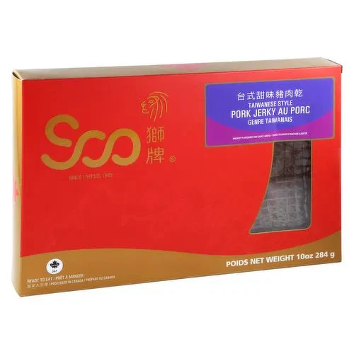 Soo Taiwanese Style Pork Shredded Jerky Natural Flavor Healthy Snack 284g NEW