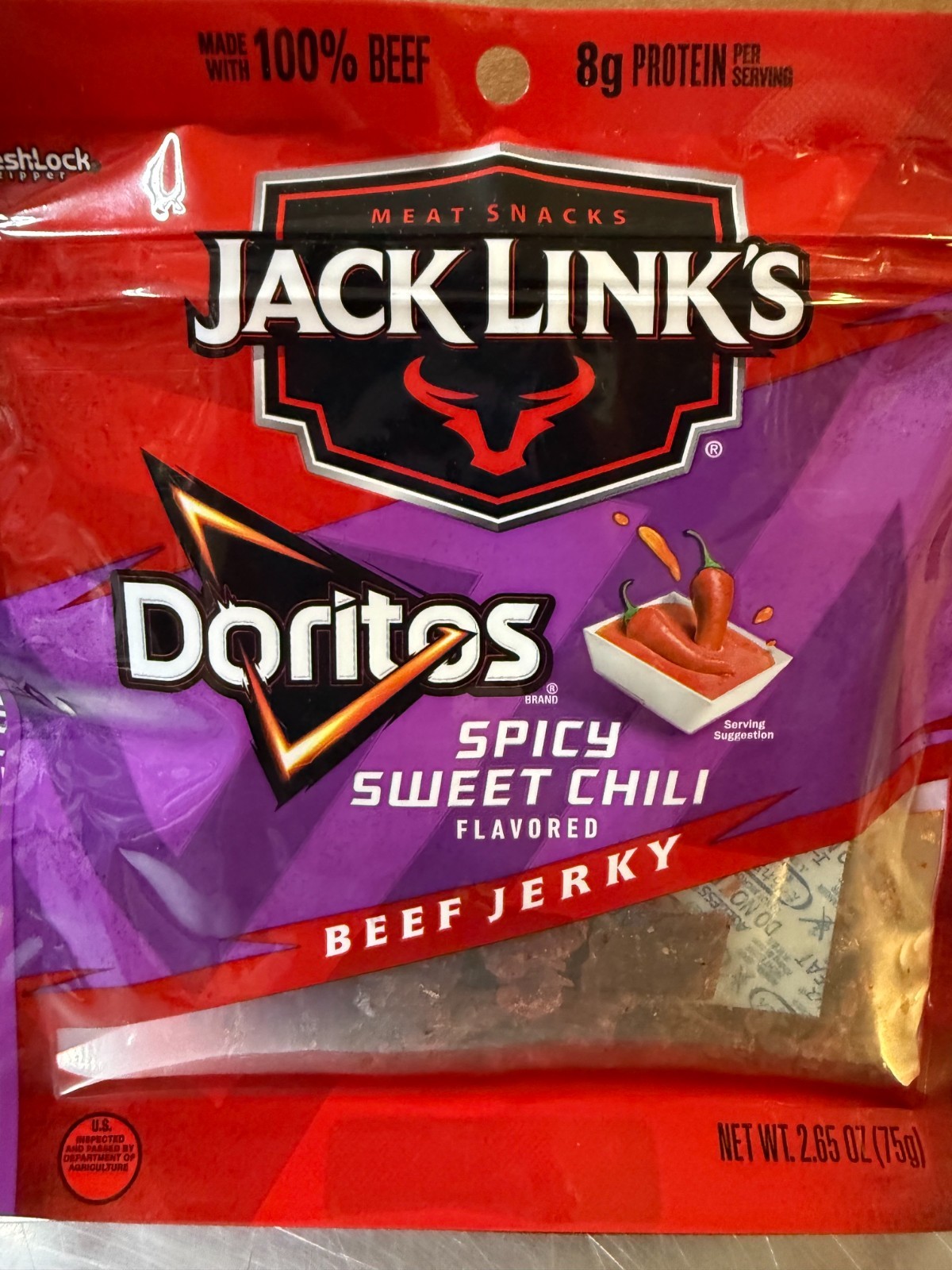 3ct – 2.65oz Jack Link’s Doritos Spicy Sweet Chili Beef Jerky Best By 02/02/2027