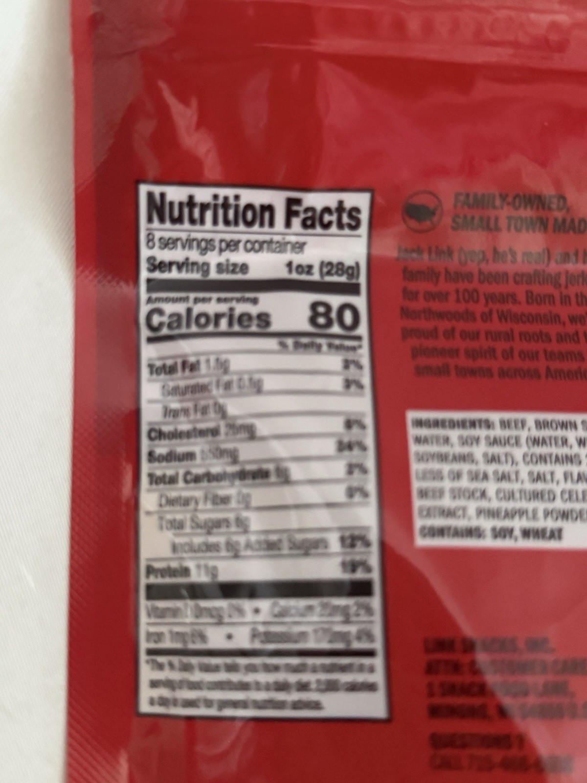 (2 Pack) Jack Link’s Beef Jerky, Teriyaki, Half Pounder Large Jerky Bag-Exp.2027