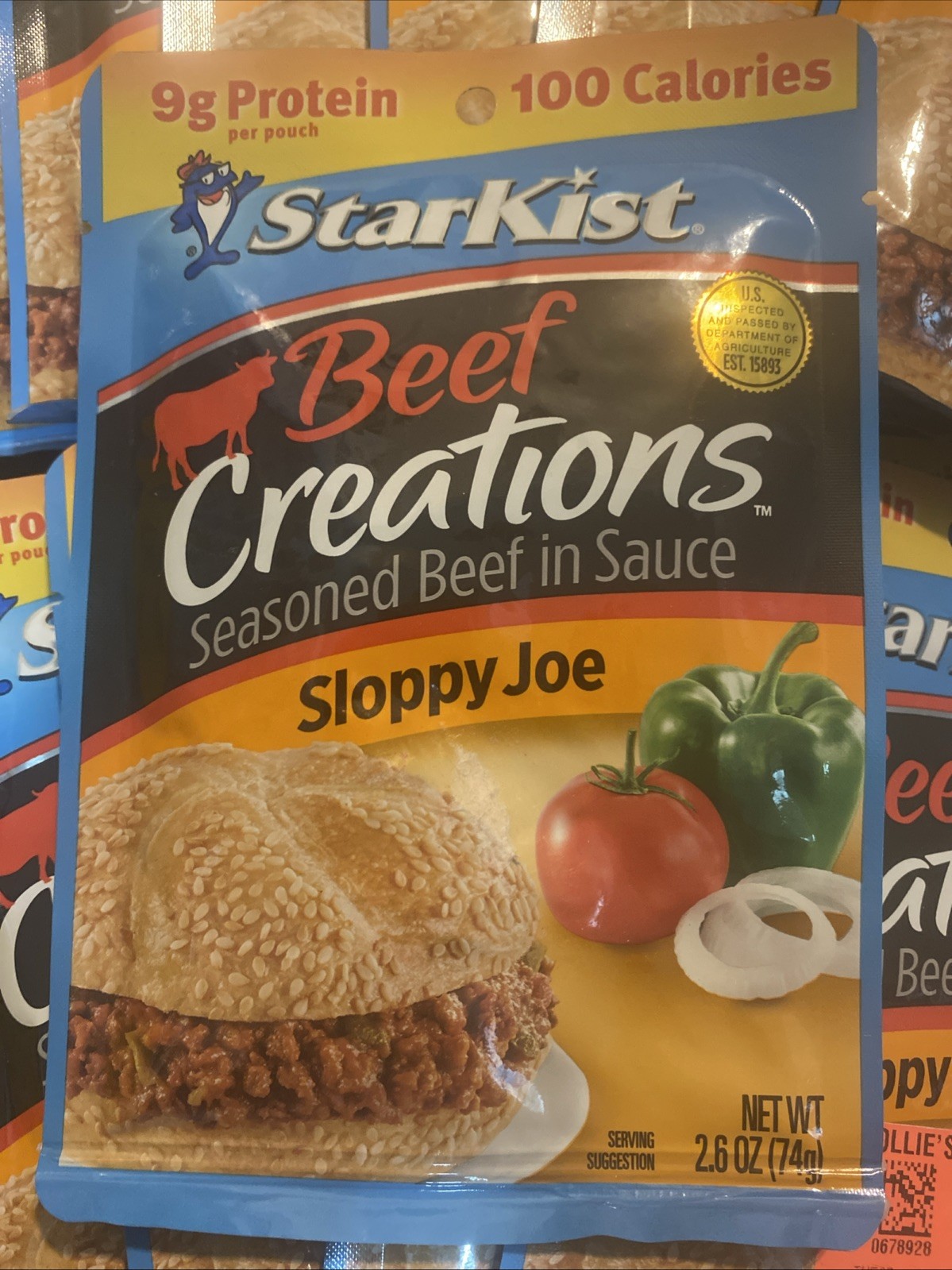 StarKist Beef Creations Sloppy Joe, 2.6oz 9oz Of Protein (12 Packs)