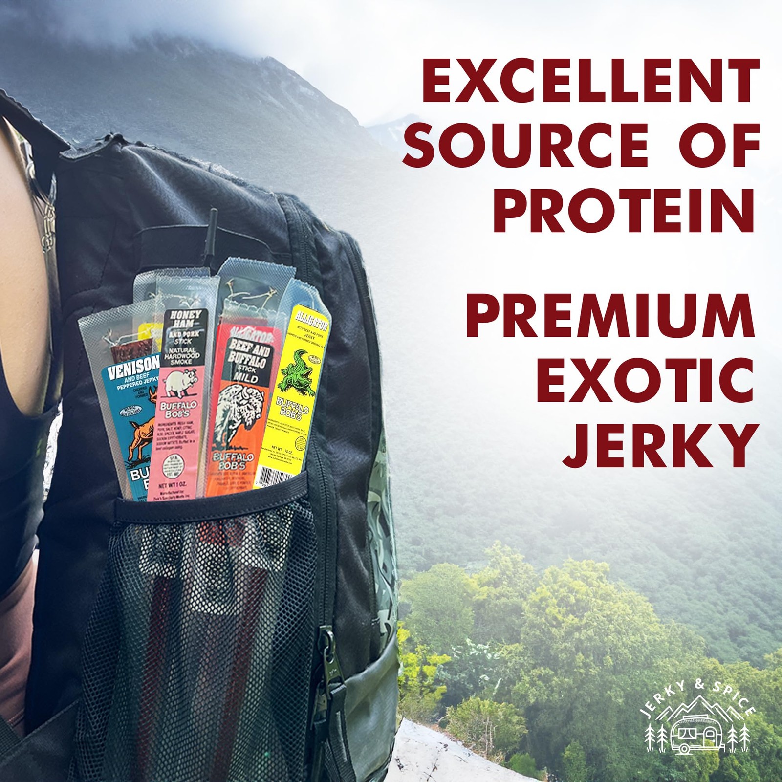 Jerky-n-Spice Exotic Beef Jerky Gift Box | Snacks Variety Pack for Adults | E…