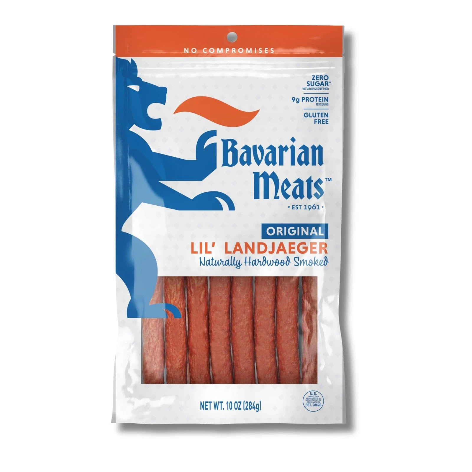 Bavarian Meats Lil’ Landjaegers Meat Sticks, Smoked Sausage Protein Sn