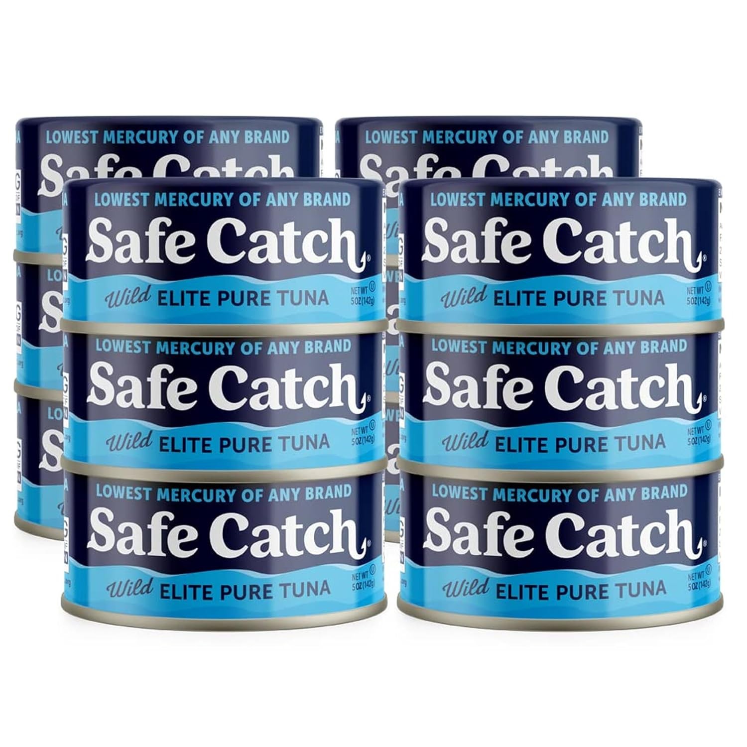 Safe Catch Canned Wild Tuna Fish, Caught, Lowest 5 Ounce (Pack of 12)