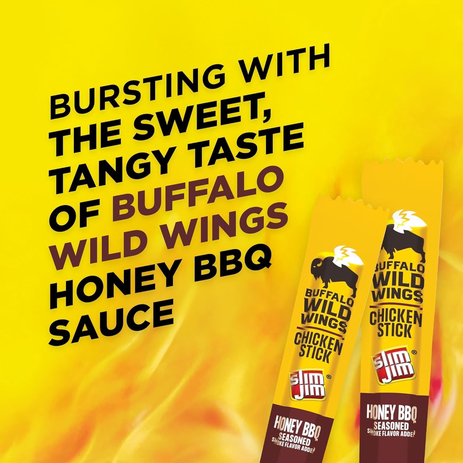 Slim Jim Chicken Stick, Buffalo Wild Wings Honey BBQ Seasoned 0.28 oz. Pack of 2