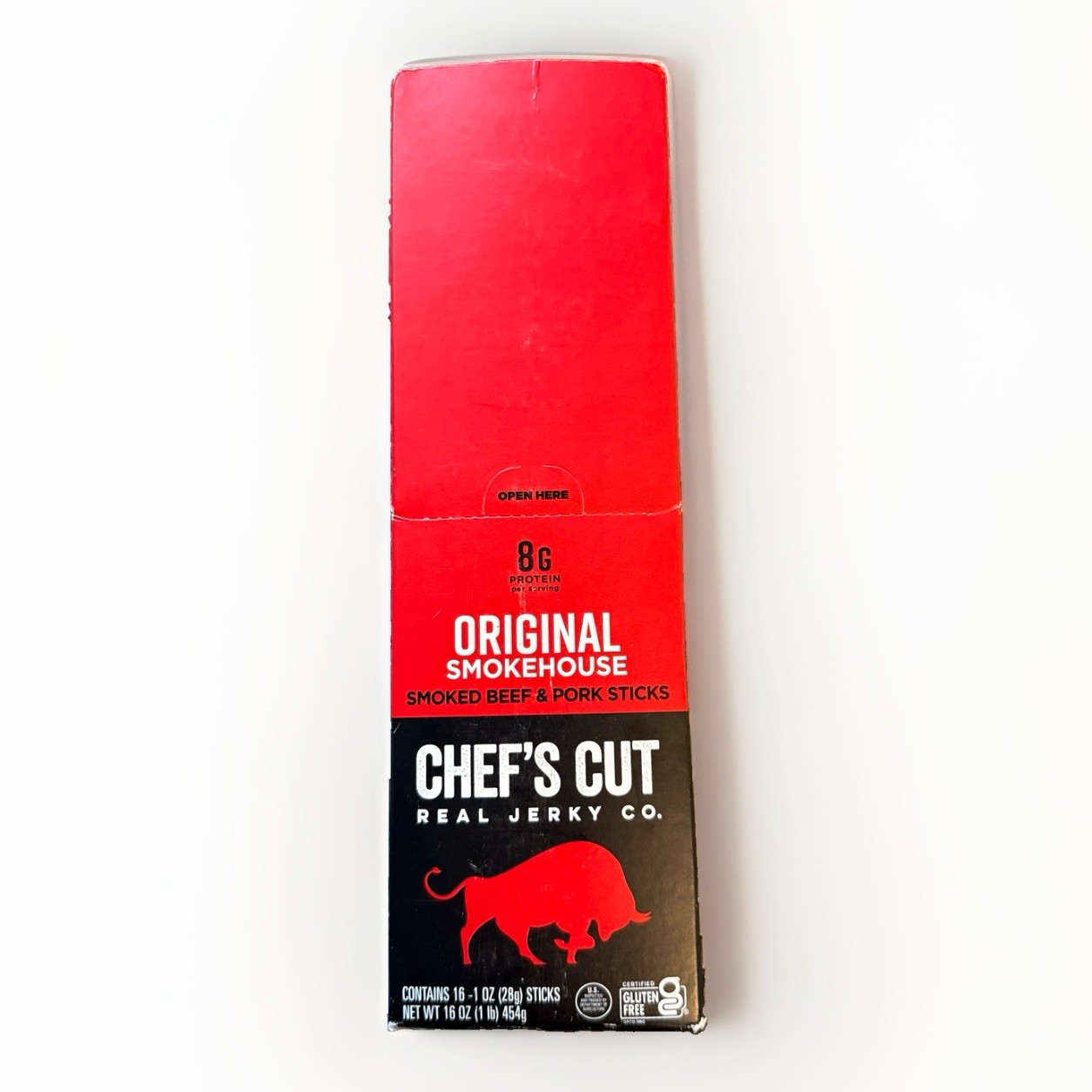 Chef’s Cut Original Smokehouse Smoked Beef & Pork Sticks 16 Pack Real Jerky 16oz