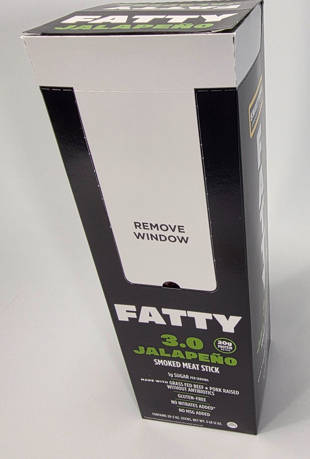 4 Sweetwood Fatty 3.0 Jalapeno Smoked Meat Sticks 20ct BOX (80ct) NEW, EXPIRED
