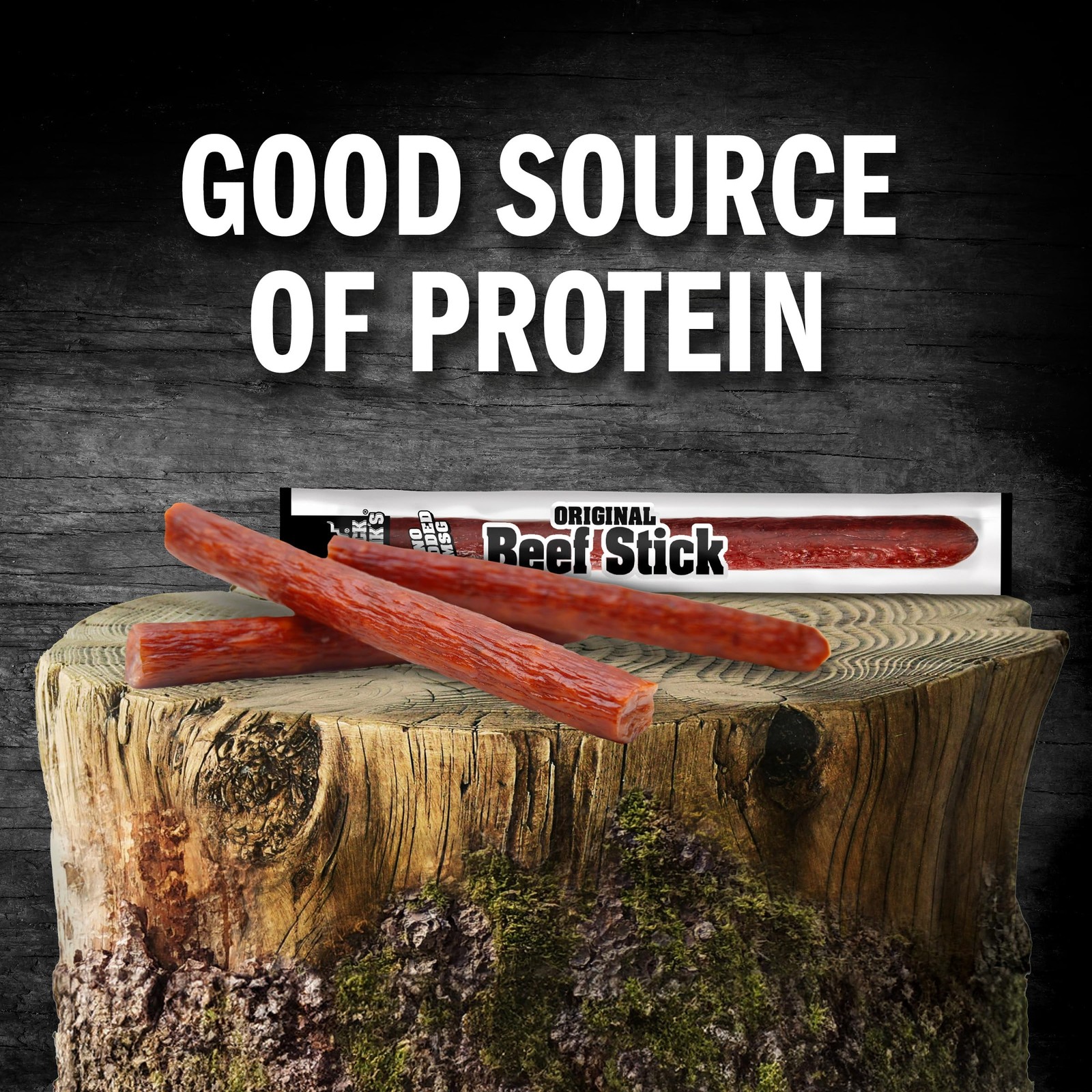 Jack Link’s Beef Sticks, Original – Protein Snack, Meat Stick with 6g of