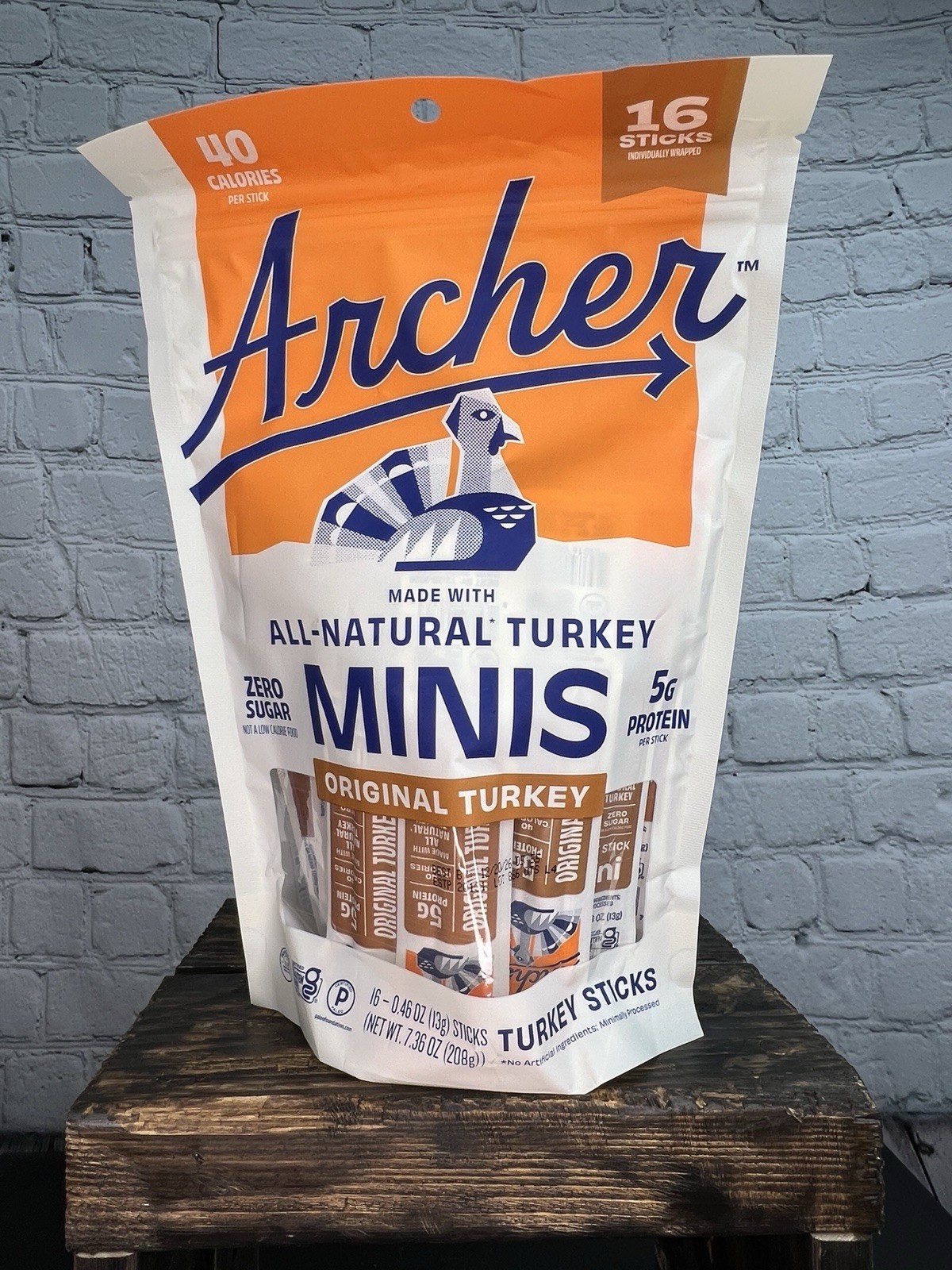 All-Natural Turkey Jerky Minis 16 Pack, Gluten-Free, Low Fat Snack