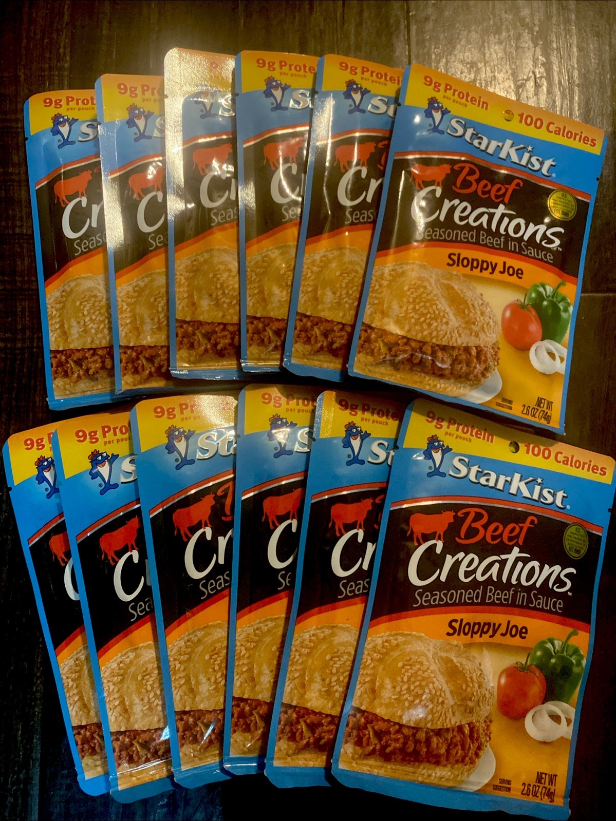 StarKist Beef Creations Sloppy Joe, 2.6oz 9oz Of Protein (12 Packs)