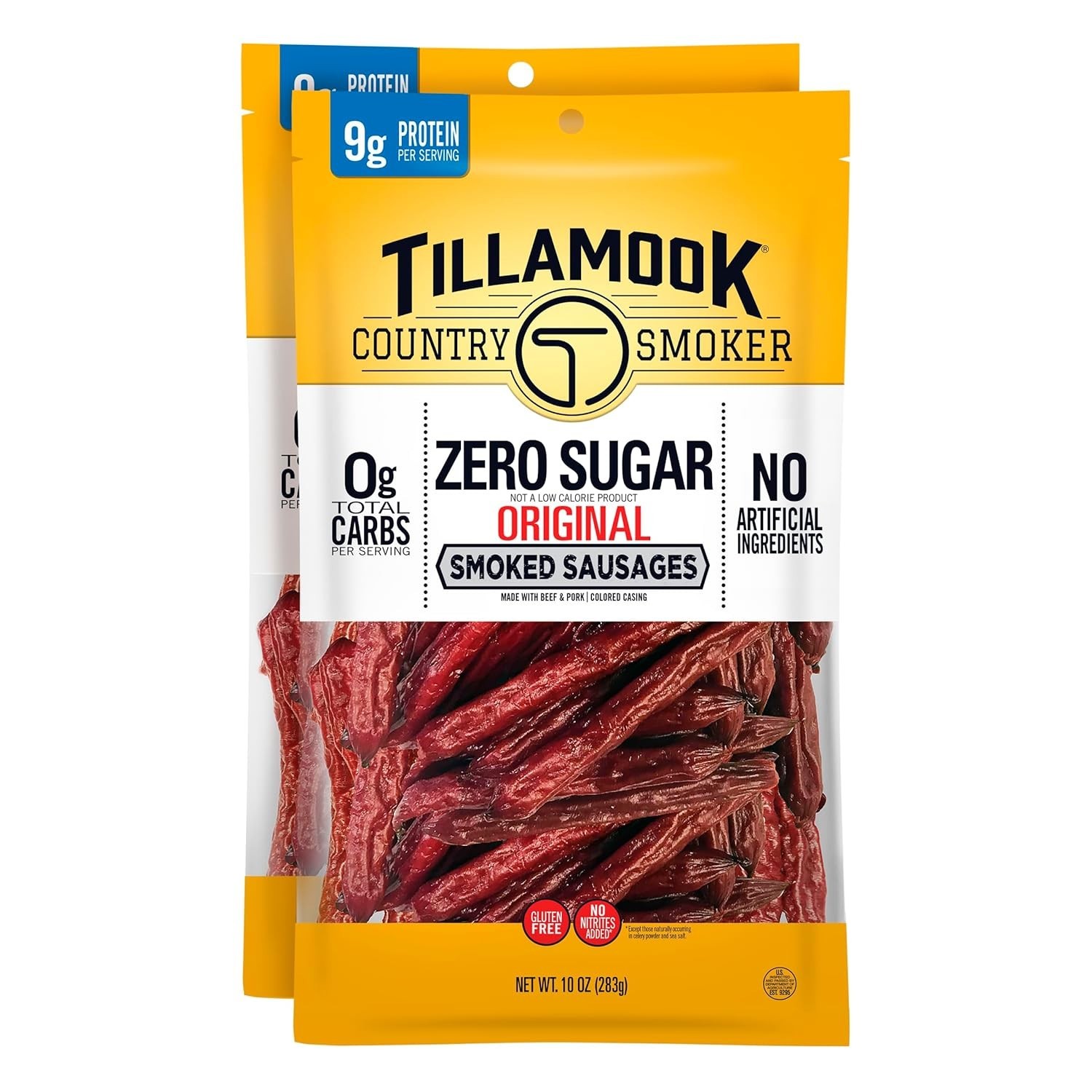 Zero Sugar Keto Smoked Sausages – 10oz Pack of 2 for Healthy Snacking