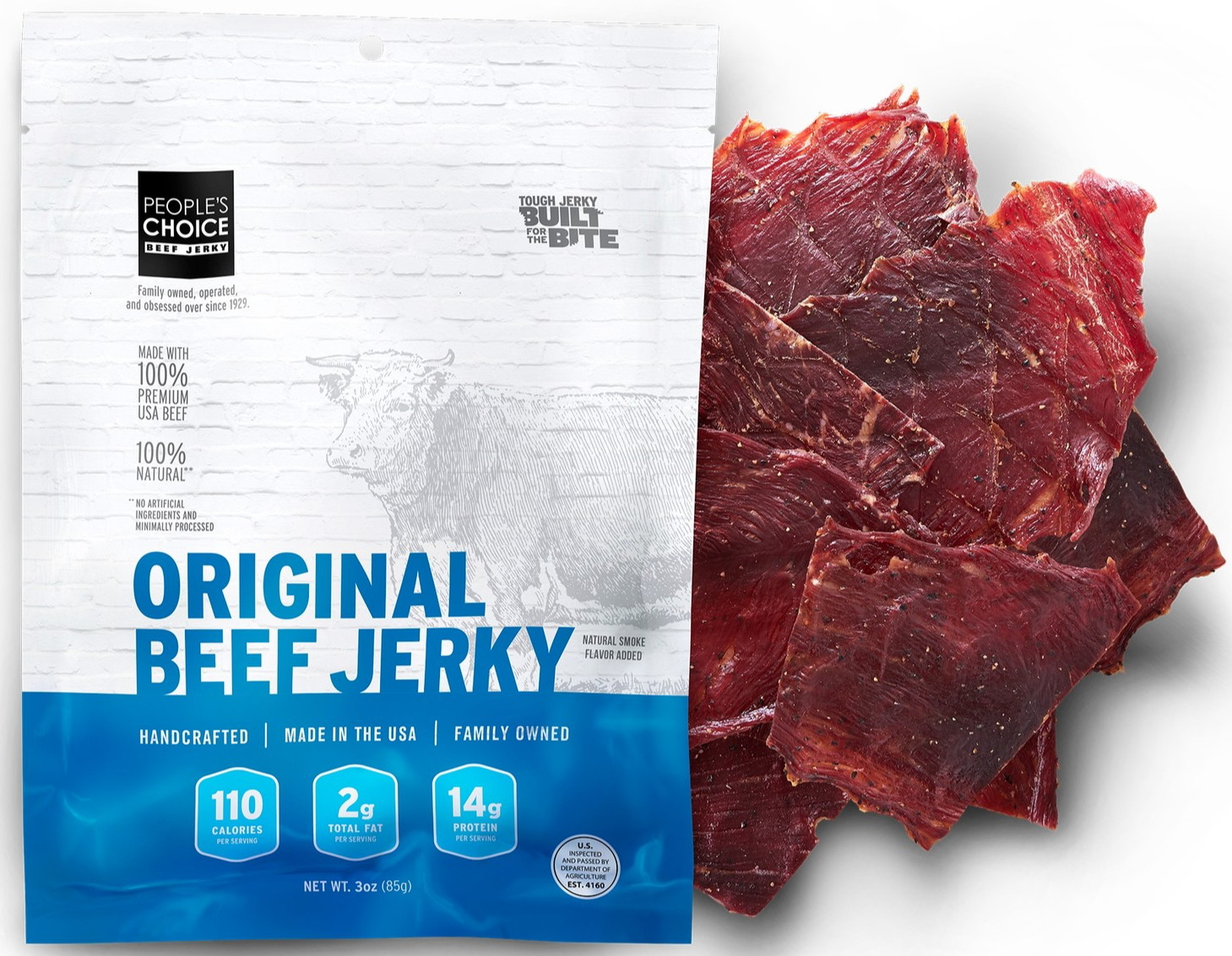 People’s Choice Beef Jerky – Original Beef Our Gehrke Shop 3 oz. Bag