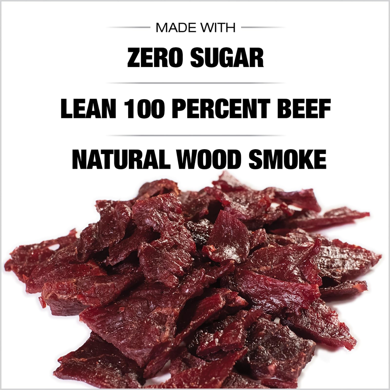 Old Trapper Zero Sugar Beef Jerky, Eight-Ounce Individual 8 Ounce (Pack of 1)