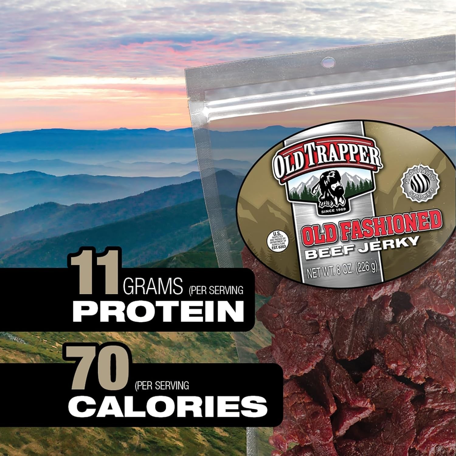 Healthy Old-Fashioned Beef Jerky, 8 Ounce – Delicious, Nutritious Snack Anytime