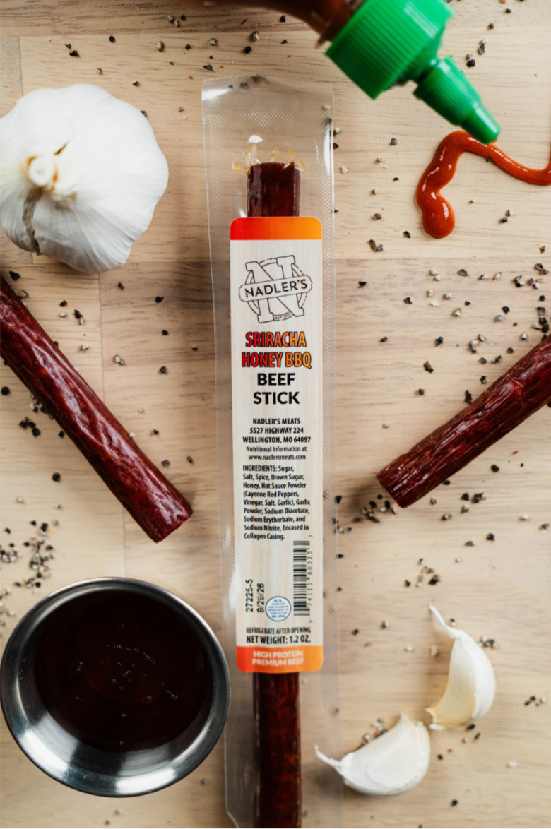 Nadler’s Beef Sriracha Honey BBQ Sticks 16 Pack 1.2oz Premium Meat Snack