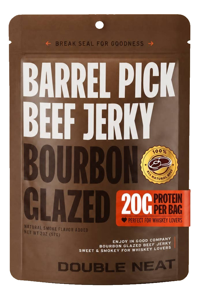 Beef Jerky Bourbon Glazed Sweet Savory Gourmet Snack Alcohol Infused 1 – 2oz.