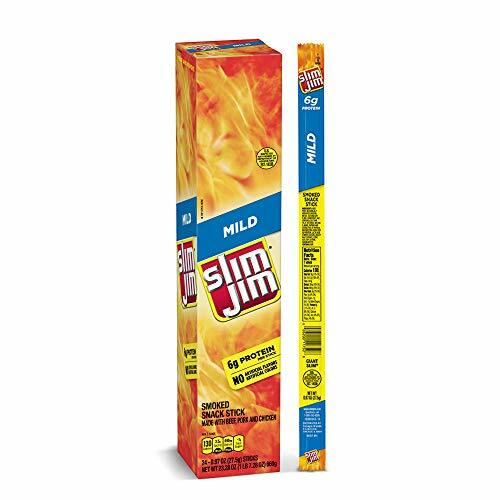 Slim Jim Giant Smoked Meat Sticks, Mild Flavor, Keto Friendly, 0.97 oz. 24-Count