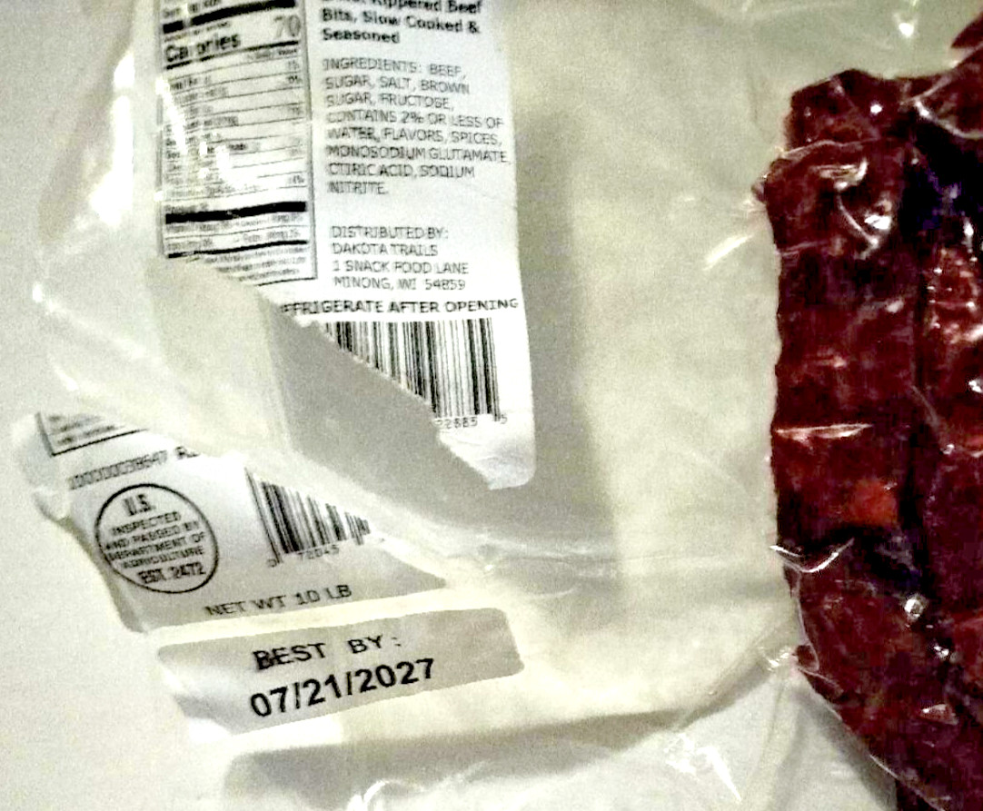 10 LB Dakota Trails Sweet & Hot Kippered Beef Jerky Bits
