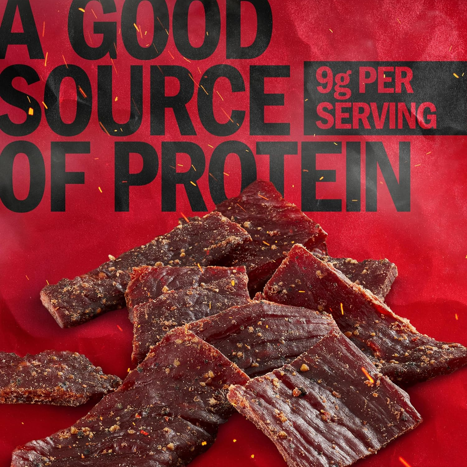 Beef Jerky – Peppered – Made with 100% Real Beef – Ready to Eat Real Meat Protei