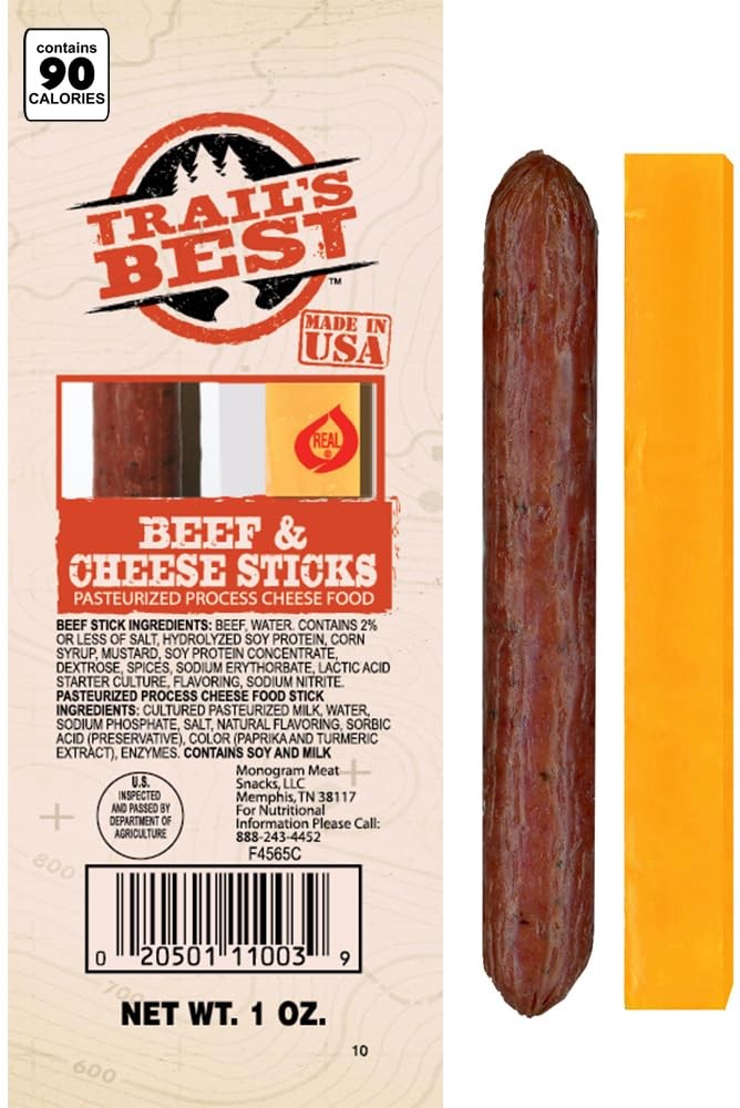 Trail’s Twin Beef and Cheese Packs – 1oz Each (20 Count)