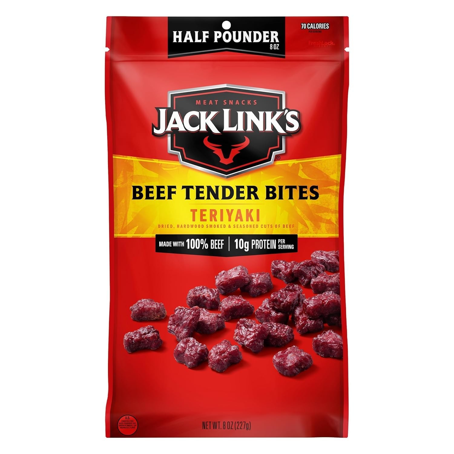 Teriyaki Beef Tender Bites 8 oz Bag Ready to Eat Real Meat Protein Snacks …