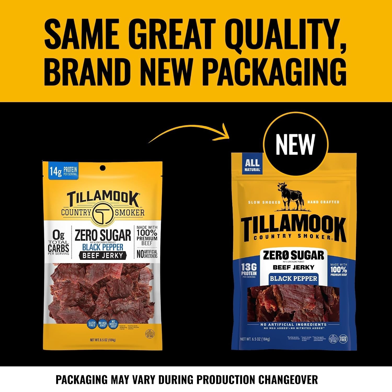 Zero Sugar Beef Jerky Sticks, 6.5 Oz, 14g Protein, Low Carb