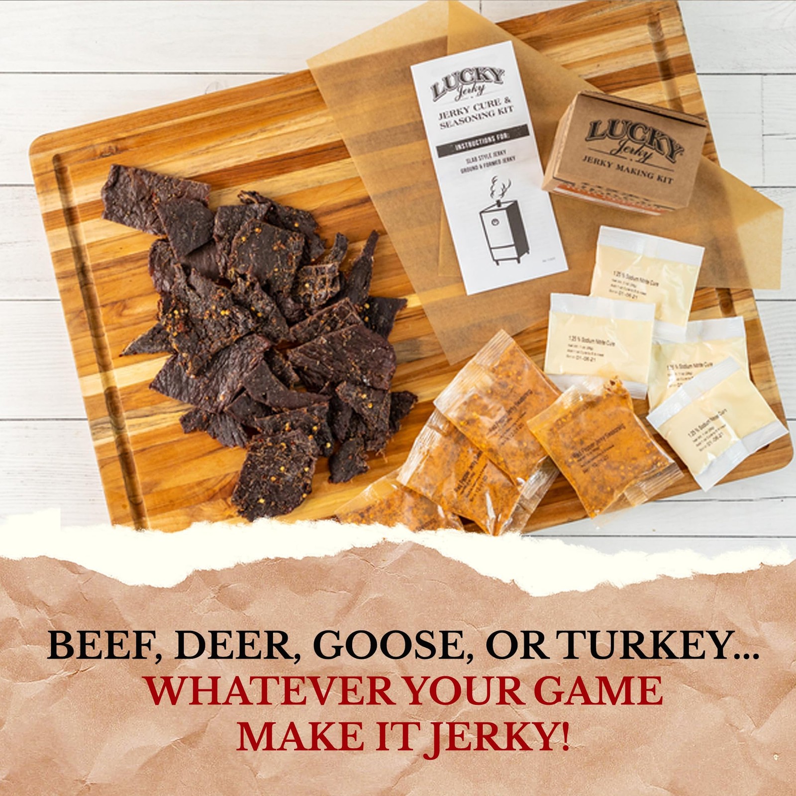 DIY Jerky Seasoning Kit: 20lbs, 4 Flavors – Original, BBQ, Teriyaki, Sweet & …