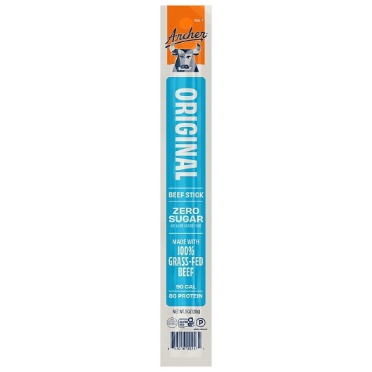 Country Archer Jerky Co Original Grass-Fed Beef Sticks, 1 Ounce, 108 Per Case