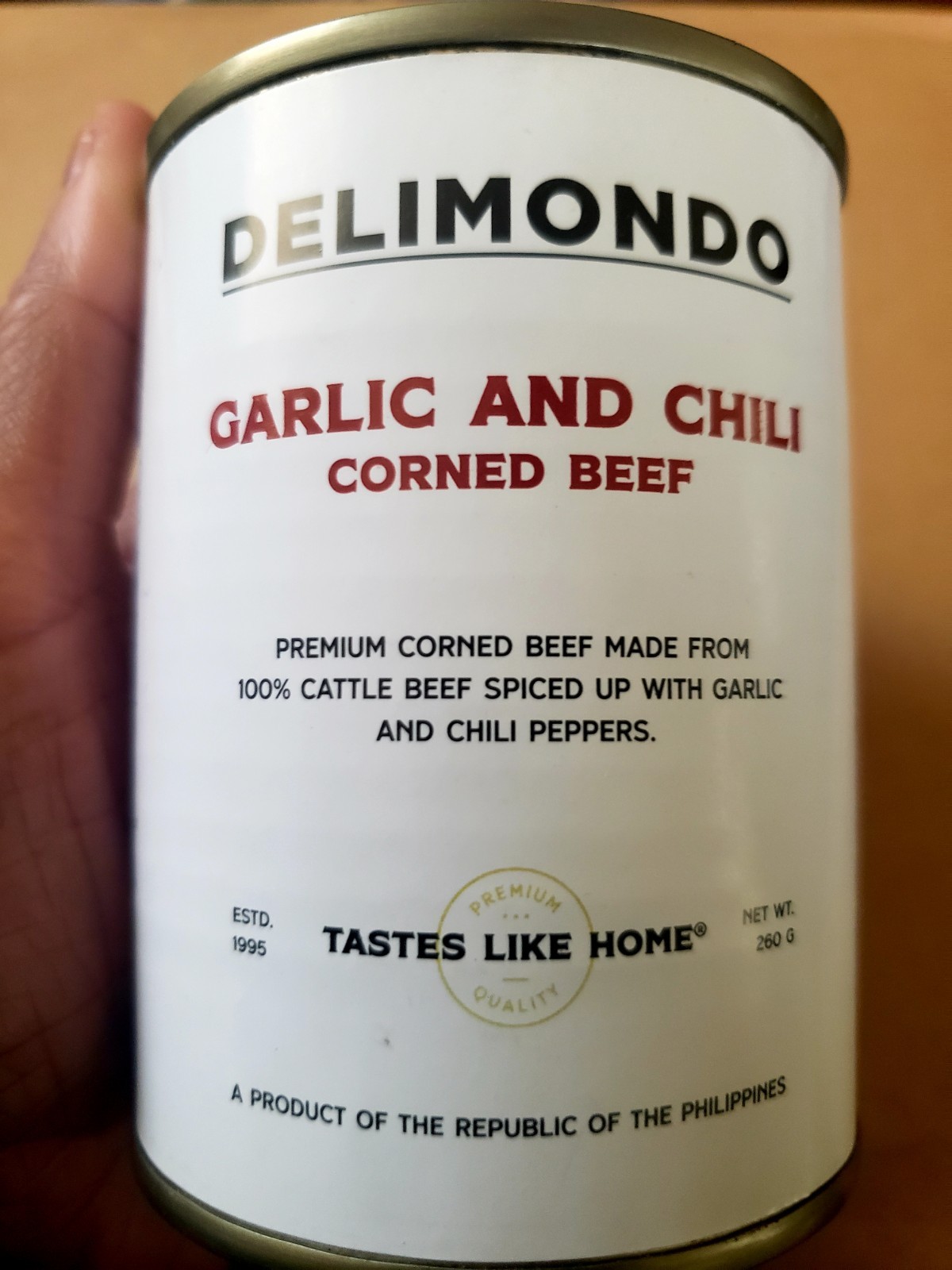 Delimondo Corned Beef Garlic 260g 3 Packs Made In Philippines Free Shipping USA