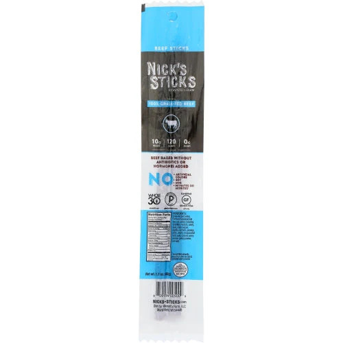 Nicks Sticks, Snack Beef Stx Grass Fed, 1.7 Oz(Case Of 25)