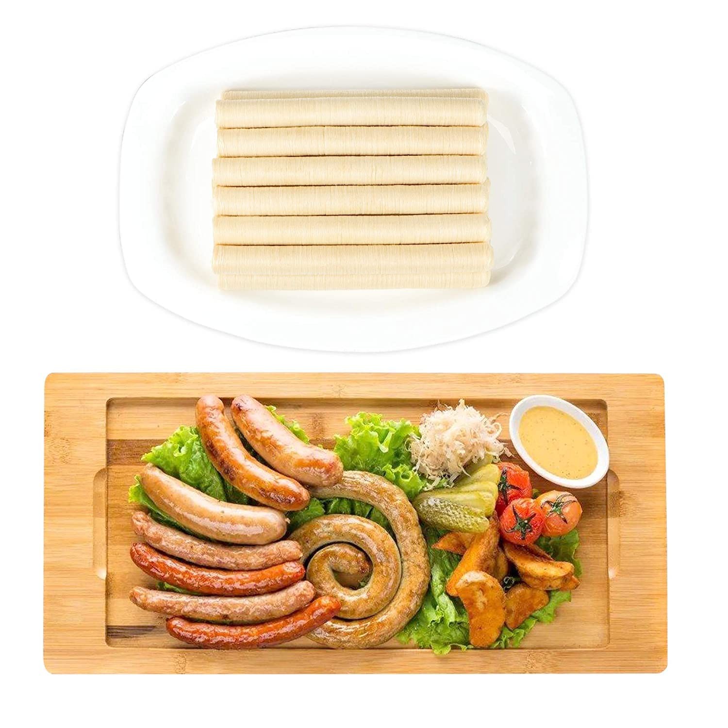 Edible Drying Sausage Casing,Clear Smoked Collagen Sausage Casings for Flavor…