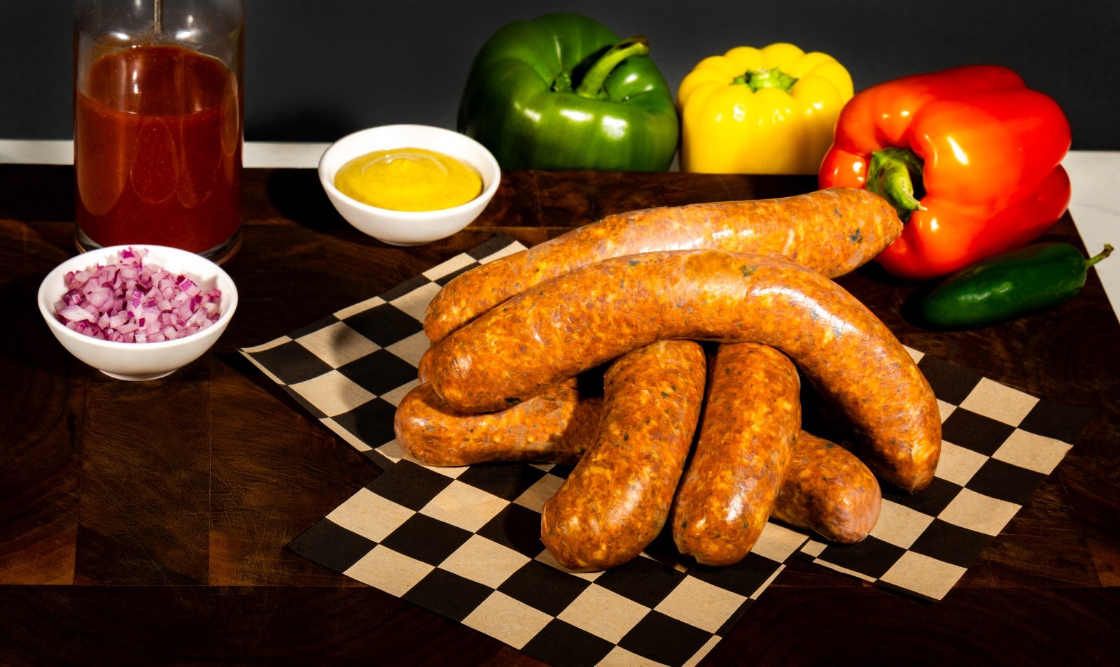 Handmade Thai Sausage-Sai Ua Style Sausage-8 in-8 oz-6 pack-3 pounds