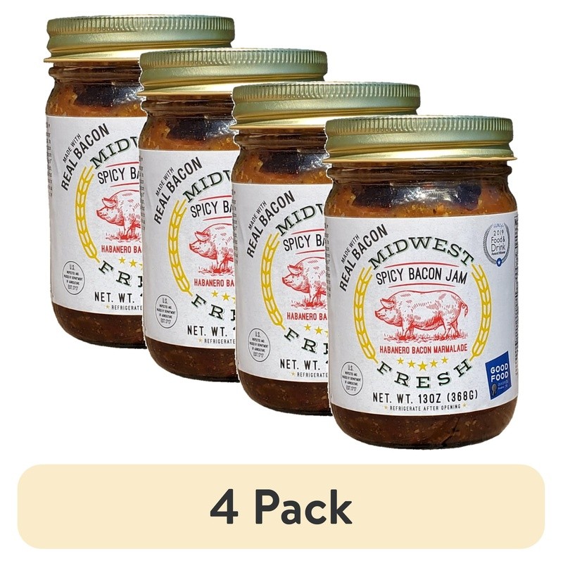Spicy Bacon Jam 13oz Habanero Flavor Award Winning Spreadable Jam Grill Perfect