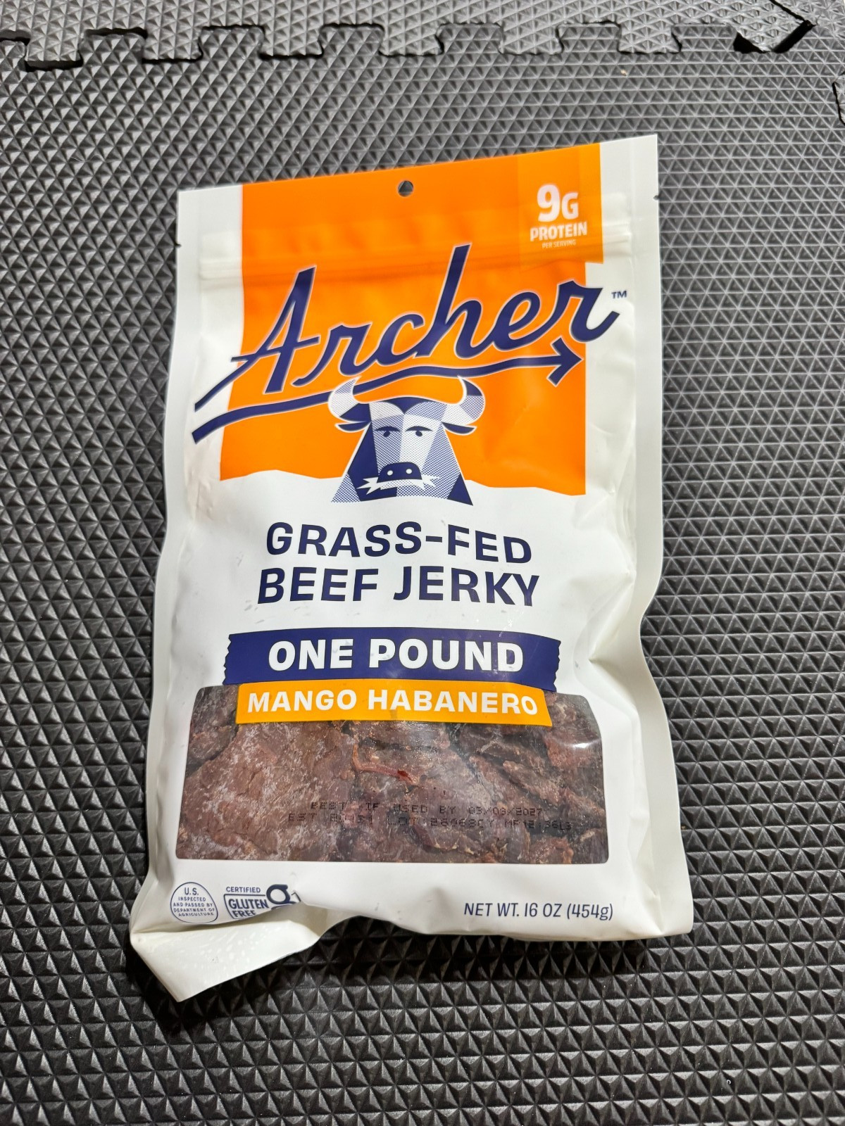 Archer Grass-Fed Beef Jerky Snack, Mango Habanero 16 oz