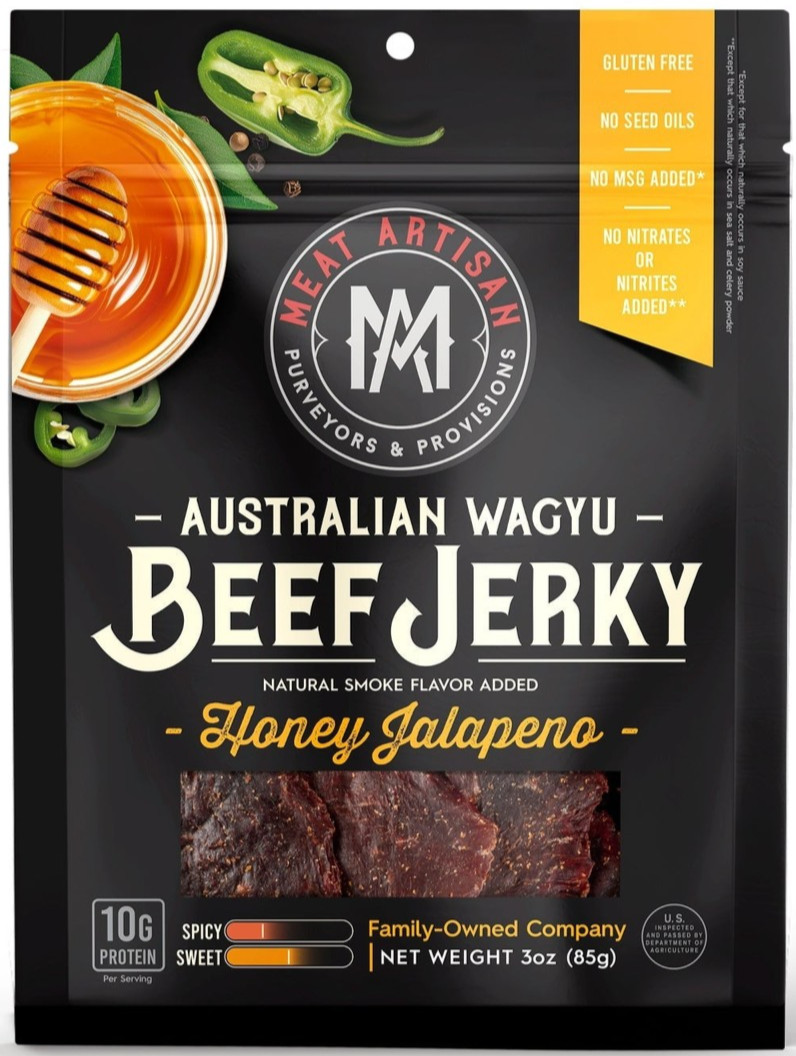 AUSTRALIAN WAGYU BEEF JERKY – HONEY JALAPENO TENDER OUR GEHRKE SHOP 3 oz.
