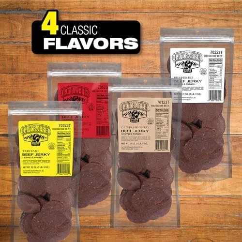 Old Trapper Double Eagle Beef Jerky, Teriyaki Assorted Flavor Names , Sizes