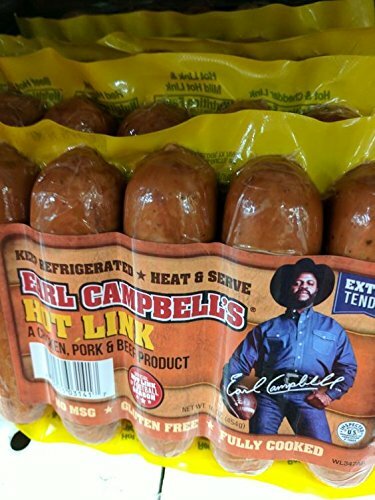 Earl Campbell’s Hot Link Sausage 14 Oz (4 Pack)