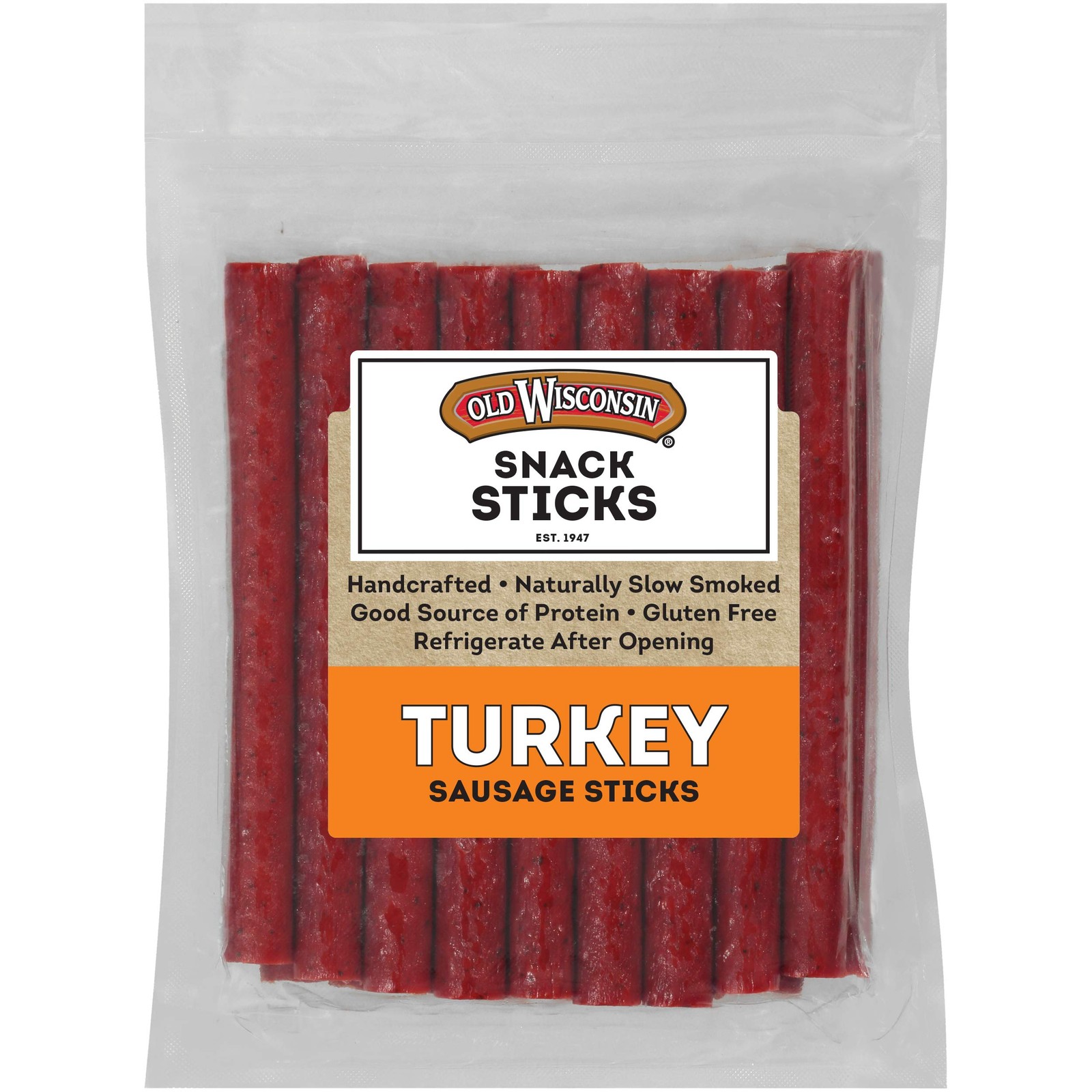 Turkey Sausage Snack Sticks, Naturally Smoked, Ready to Eat, High Protein, Lo…